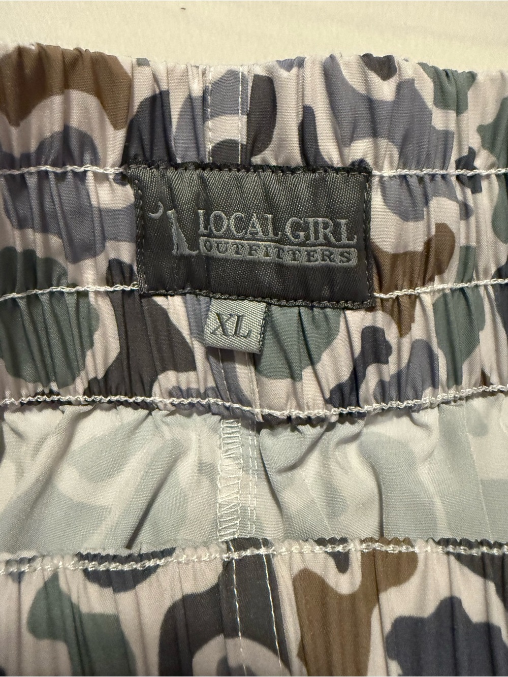 Local Girl Outfitters High Waisted Volley Shorts in Localflage Bluff - Picture 4 of 4